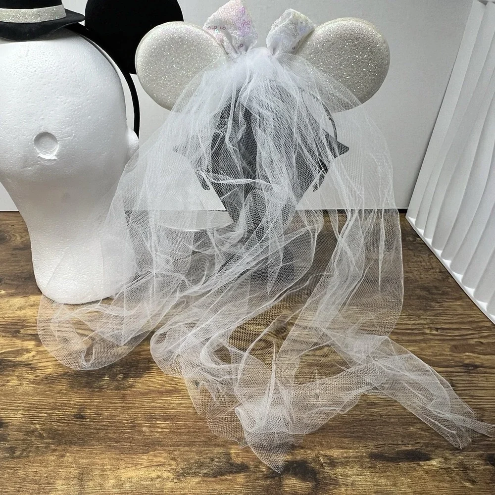 Bride Groom Mouse‎ Ears Headband I Asked I Said Yes Engagement Wedding Set